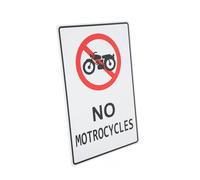 DECORNIJIA No Motorcycles Warning Sign Street Road Sign Metal for Streets High Visibility Lightweight Easy Installation