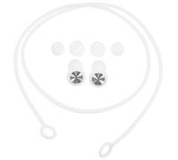 DECORNIJIA Noise-reducing Silicone with Cord Soft Comfortable Fit for Sleep Study Work Travel Concerts Snoring Protection Stylish Silver-White CD Pattern Design