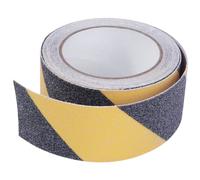 DECORNIJIA Non Skid Reflective Stair Tape Adhesive Floor Sticker Pet Material Slip Resistant Grip for Stairs Bathrooms Showers Pools Safety Warning Strip Black Yellow