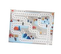 DECORNIJIA Nordic Blue White Traffic Play Mat for Boy Girl and Soft Splicing Floor Rug with Educational Portable Crawling and Activity Carpet for Indoor and Outdoor Use