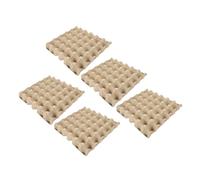 DECORNIJIA Paper Pulp Egg Holder Tray 30-count 5pcs Set Beige Egg Storage Carton with Compact Design Convenient to Use