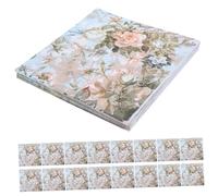 DECORNIJIA Patterned Party Napkins 2-ply 20pcs Pack Floral Design Paper Napkins 5 Packs for Birthday Dinner Table Holiday Party Supplies