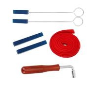 DECORNIJIA Piano Tuning Mute Kit with Tuning Hammer Lever 6 Pcs Wrench Tools for Sound Quality Adjustment and Temperament Regulation - Rubber Metal Keyboard Accessories for Beginning Tuners