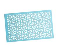 DECORNIJIA Polyester Mesh Transfer Stencil with Heart Dog Cat Pattern Lightweight Reusable Silk Screen Template for Polymer Clay Crafts DIY Jewelry and Clay Craft Tool for Skill Development