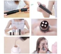 DECORNIJIA Portable Black Flat-top Foundation Brush with Lid Multifunctional Cosmetic Makeup Tool with Plastic Handle Dense Soft Rayon Bristles for Smooth Liquid Foundation Application
