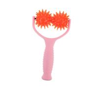 DECORNIJIA Portable Manual Shoulder Muscle Massager Roller Rod for Neck and Body Massage Controllable Strength Handheld Device for Muscle Ache Relief for Office Workers and Post-Exercise Pink