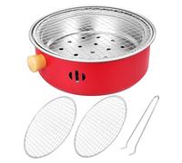 DECORNIJIA Portable Outdoor Charcoal Bbq Grill Stove Iron Construction with Removable Grates Multi-functional Manual Barbecue for Camping Picnics Backyard Parties and Family Gatherings