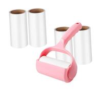 DECORNIJIA Portable Pet Hair Remover Lint Roller with Sticky Refill Durable Plastic Handle and Dust Cover Quick Removal of Animal Fluff From Clothes Furniture Beds Compact and Easy to Use
