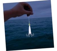 DECORNIJIA Portable Squid Fishing Hook Row with Barbs for Saltwater and Freshwater Octopus Lure Hook with Strong Pull Force Thin Body Design Prevents Fish Escape Suitable for Random Color