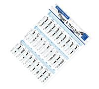 DECORNIJIA Portable Vertical Flute Fingering Chart with Printing and Convenient Practice Bass Recorder Chord Chart on Coated Paper for Quick Mastery for Beginners and Experienced Players