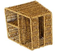 DECORNIJIA Pp Makeup Organizer Box Easy Portability and Versatile Storage Solution Brown with 4 Divided Sections for Dresser Top and Home Use