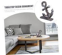 DECORNIJIA Premium Resin Boat Anchor Model Compact Lightweight Nautical Ornament for Home Bar Party Nordic Vintage Style Tabletop Decor