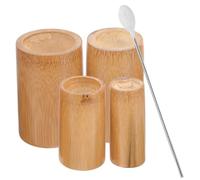 DECORNIJIA Professional Bamboo Cupping Jar for Body Massage Therapy Natural Bamboo Material with Strong Suction Smooth Surface Easy to Use for Chinese Cupping Tcm and Facial Massage Includes