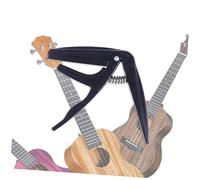 DECORNIJIA Professional Ukulele Capo with Spring Loaded Zinc Alloy Clamp Silicone Padding for Scratch Protection Quick Repositioning Tuner Accessory for Acoustic Ukelele Players