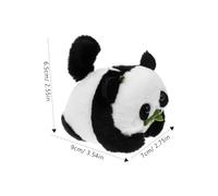 DECORNIJIA Pull String Tail Wagging Panda Doll Plush Keychain Pendant Soft Animal Decor for Handbags Suitcases Realistic Plush with Cozy PP Cotton Filling for Portable Use and Lasting