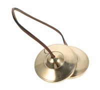 DECORNIJIA Pure Copper Cymbal Bell Handheld Percussion Instrument for Meditation Yoga Ceremony Sturdy Material with Clear Unique Tone Tibetan Sound Bell for Spiritual Rhythm and Mindfulness