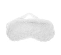 DECORNIJIA Rabbit Hair Eye Mask for Sleep Comfortable Cover Soft Plush White Blindfold for Airplane Travel Night Girls Women Boys