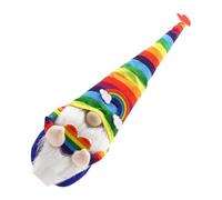 DECORNIJIA Rainbow Gnome Doll Ornament Faceless Design Desktop Decor Photo Prop Cute Collectible Figurine for Home and Office