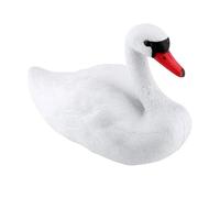 DECORNIJIA Realistic Floating Swan Garden Animal Statue White Fake Swan Ornament for Pool Courtyard Decoration Indoor Outdoor Home Decor