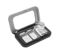 DECORNIJIA Refillable Eyeshadow and Blush Palette Matte Black with 3 Metal Pans and Magnetic Security, Portable Travel Makeup Case for Concealer and Eye Shadow Storage