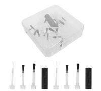 DECORNIJIA Replacement Nail Polish Brush Set with Wooden Handles Flat Head Nail Art Brushes for Manicure and Gel Application and Liquid Blending