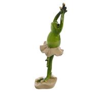DECORNIJIA Resin Ballet Frog Statue Decorative Home Sculpture Fine Craftsmanship Desktop Figurine Charming Animal Ornament for Office and Living Decor