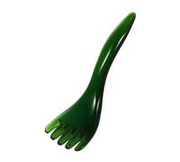 DECORNIJIA Resin Beeswax Five Claw Massage Comb Acupoint Care Tool Ergonomic Design for Scalp Relaxation Scraping Smooth Polished Green Handheld Massager