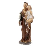 DECORNIJIA Resin Jesus Statue Holding Religious Figurine Catholic Nativity Collectible Indoor Home Decor Devout Baptism Renaissance Style Faith Ornament