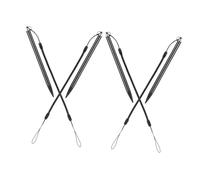 DECORNIJIA Resistive Screen Stylus Pens Black Aluminum and Copper 4pcs with Spring Lanyard and Antiloss Design Touch Screen Pens with Smooth Writing for Pos Machines and Navigation