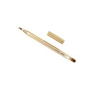 DECORNIJIA Retractable Double-ended Lip Brush for Women and Portable Compact Cosmetic Tool with Fine Dense Bristles Golden Travel Makeup Brush for Precise Lipstick and Concealer Application