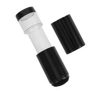 DECORNIJIA Retractable Knob Makeup Brush with Refillable Loose Powder Bottle Portable Spray Applicator for Foundation Blush Contour Compact Design for Travel and Daily Use Black