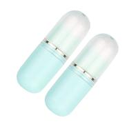 DECORNIJIA Retractable Makeup Brush 2pcs Travel Capsule Mini Blush Brush Blue Portable for Liquid and Powder Cosmetics