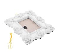 DECORNIJIA Retro Embossed Christmas Tree Hanging Photo Frame Ornament Vintage European Style Wall Decor for Xmas Holiday Parties and Halloween White Picture Frame for Festive Home Decorations