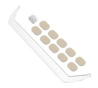 DECORNIJIA Reusable Acrylic Eyebrow Mapping Ruler for Precise Symmetrical Brow Positioning Curved Balance Template with Ink Line for Salon and Home Use Lightweight Brow Shaping Tool