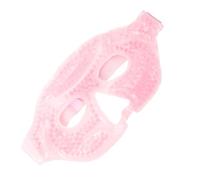 DECORNIJIA Reusable Cold Compress Eye Mask for Eye Relief Lightweight Cooling Therapy Pad with Beads Soft Pink Half Face Cover for Headache Dryness Comfortable for Men and Women