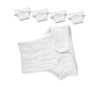 DECORNIJIA Reusable Cotton Baby Diaper Inserts for Cloth Nappy, Breathable Washable Liner Pads White Size L, Absorbent Cloth Diaper Liners Suitable for 9-15 Month Babies 10-15kg, 5pcs Set