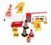 DECORNIJIA Roadblocks Fence Model Bright Colored Traffic Street Signs for Safety Roadblock Playset for Educational City Scene and Interaction