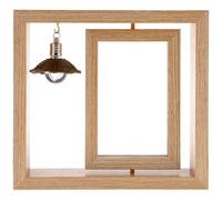 DECORNIJIA Rotating 6-Inch Wooden Photo Frame with LED Light, Double-Sided Desktop Decorative Picture Frame for Wedding, Couple, and Home Display