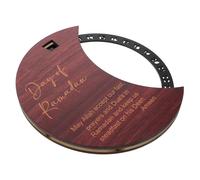 DECORNIJIA Rotating Wooden Acrylic Ramadan Countdown Decor for Eid Mubarak Festival Interactive Wheel Calendar with Fine Craftsmanship Unique Wood-acrylic Blend Daily Countdown Fun Ramadan