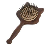 DECORNIJIA Sandalwood Hair Comb with Cat Design Static Scalp Brush for Women Durable Massage Comb for All Hair Types Natural Hairbrush for Relaxation and Styling