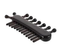 DECORNIJIA Sandalwood Scalp Massager Comb Wide Tooth Ergonomic Wooden Hair Brush for Wet Dry Curly Thick Wavy Hair Scalp Neck Hand Leg Massage and Relaxation