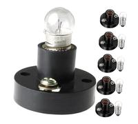 DECORNIJIA Screw Light Bulb Holder Base with Bulbs Lamp Socket Stand for Electrical Circuit Experiments Portable and Easy to Install Kit for Teaching and DIY Lighting