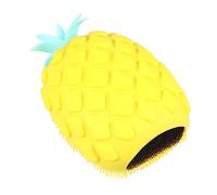 DECORNIJIA Silicone Bath Brush Pineapple Shape with Inner Sponge Durable Scrubber for Gentle Body Washing and Massage Ergonomic Design Suitable for All Skin Types Yellow Cartoon Bath Sponge