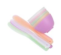 DECORNIJIA Silicone Facial Mask Mixing Bowls Set 20pcs DIY Face Mask Stirring Bowls with Plastic Spatulas Cosmetic Beauty Tools for Home and Salon Use, Random Colors