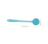DECORNIJIA Silicone Shower Brush Long Handle Body Scrubber Bath Brush with Hanging for Easy Storage Green Material for All Skin Types for Reaching Lower Limbs and Massage Care