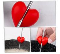DECORNIJIA Silicone Thermometer Probe Clip Heart Shaped for Candy Making Milk Oil and Cooking Firm Grip for Accurate Readings Multipurpose Kitchen Tool for Baking and Deep Frying Compact and