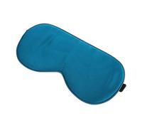 DECORNIJIA Silk Sleep Eye Mask Peacock Blue Strap Blackout Blindfold for Reduces Puffiness Enhances Eye Absorption Comfortable Fit for All
