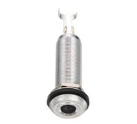 DECORNIJIA Silver Electric Guitar and Bass Dual Track Cylinder Jack Tube-type Stereo Audio Output Socket Plug and Practical Accessory for Guitar Players and Bands