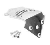 DECORNIJIA Silver Mandolin Tailpiece with Screws for 8-string Mandolin, Metal Fixing Strings Accessory with 8-string Bridge, Replacement Part for Maintaining Instrument