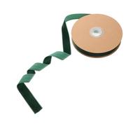 DECORNIJIA Single Sided Flocked Velvet Ribbon Strap for Gift Wrapping Hair Accessories Clothing Edging Soft Chinlon Material in Dark Green Stylish Craft Ribbon for Party Decorations and